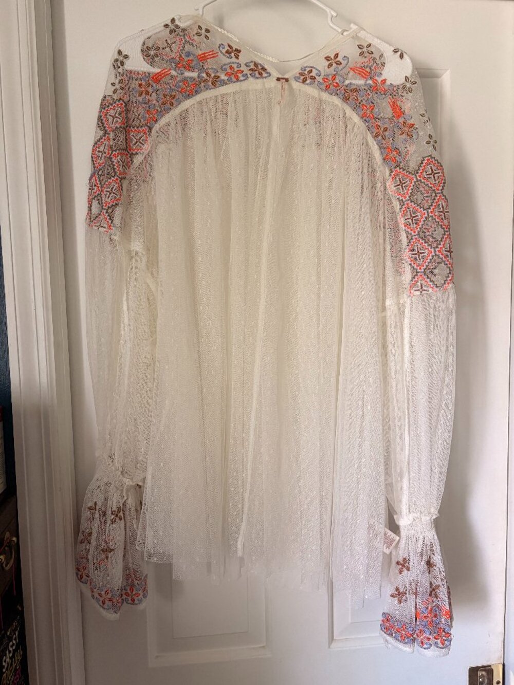 Free People Lace with orange and blue threading